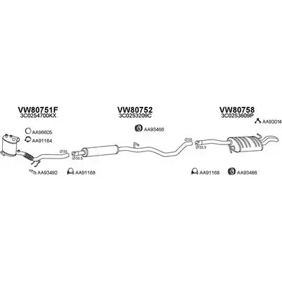 Система выпуска ОГ VENEPORTE PC6P I 800612 VX7XVPD 2702009 изображение 0