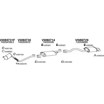 Система выпуска ОГ VENEPORTE 2702014 Z9FEH 800619 SQ8 MN изображение 0