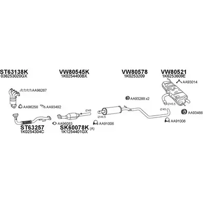 Система выпуска ОГ VENEPORTE 800628 R3VFA FUDUE 2F 2702022 изображение 0