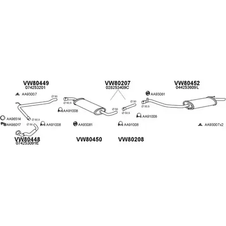 Система выпуска ОГ VENEPORTE F CH50 2702027 800635 K2OHX изображение 0