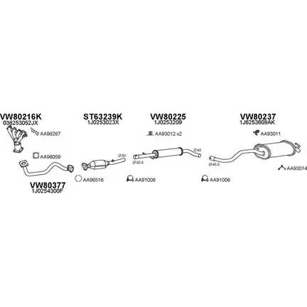 Система выпуска ОГ VENEPORTE 800653 2702045 V2WLRF SJJ DFJ изображение 0