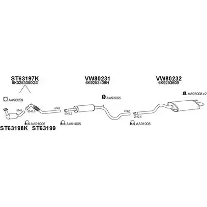 Система выпуска ОГ VENEPORTE N4N YB8 800680 GVJUUR 2702071