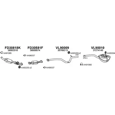 Система выпуска ОГ VENEPORTE 2702278 6F4BF ZYD 5O 900193 изображение 0