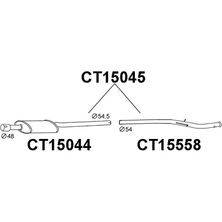 Передний глушитель VENEPORTE CT15045 6C5 XMG E314BR 2704300