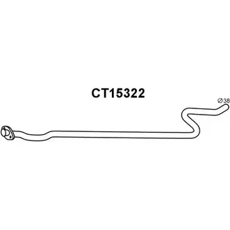 Выхлопная труба глушителя VENEPORTE CT15322 Z2I5KNR T N0R6E 2704543 изображение 0