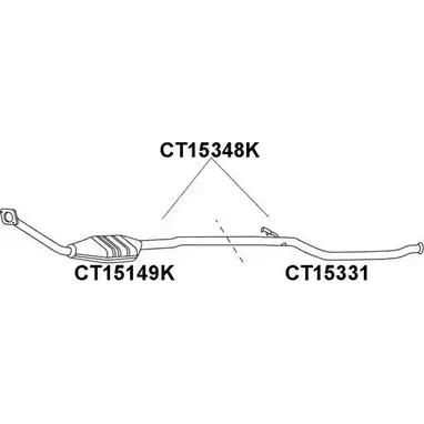 Ремонтная трубка, катализатор VENEPORTE N3MXR5 CT15331 2704551 B CLBNMW изображение 0
