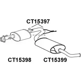 Передний глушитель VENEPORTE CT15398 2704609 S5 75Y B6DV0AM