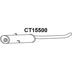 Передний глушитель VENEPORTE 2704701 CT15500 LOPN42 8 D5QIS