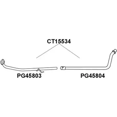 Выхлопная труба глушителя VENEPORTE CT15534 MC WLB6 2704730 TO0GCIX