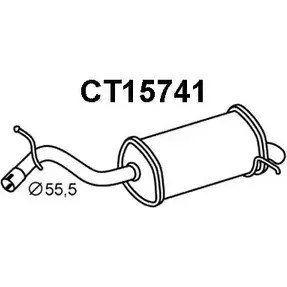 Задний глушитель VENEPORTE 2704897 BU 1QBDF CT15741 OPYW6