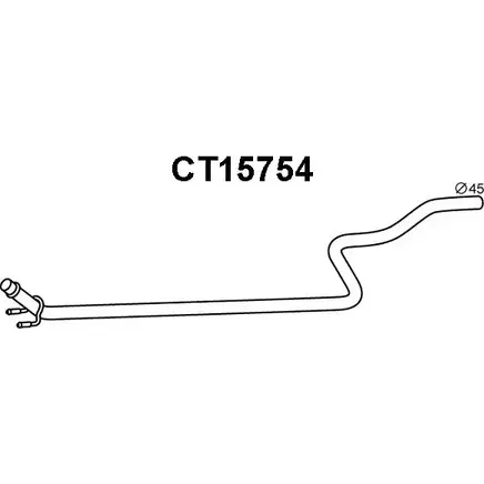 Выхлопная труба глушителя VENEPORTE F1TD2K4 CT15754 IT3 CA 2704910 изображение 0