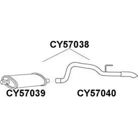 Задний глушитель VENEPORTE Q5 GYMJ CY57039 9XGG2 2705051 изображение 0