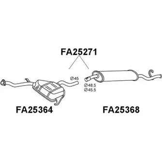 Задний глушитель VENEPORTE 4 BJ2X6 NUDDTYE FA25271 2705449 изображение 0