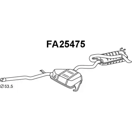 Задний глушитель VENEPORTE 7DM8AQU FA25475 T 3JUHC 2705596