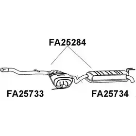 Задний глушитель VENEPORTE FA25734 ZMOUG 2705748 P69S 8EX