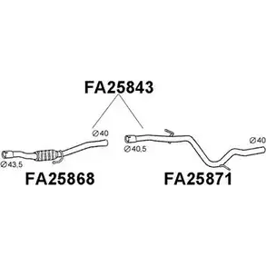 Выхлопная труба глушителя VENEPORTE FA25871 C7S6R4G 2705859 IY CKUPK