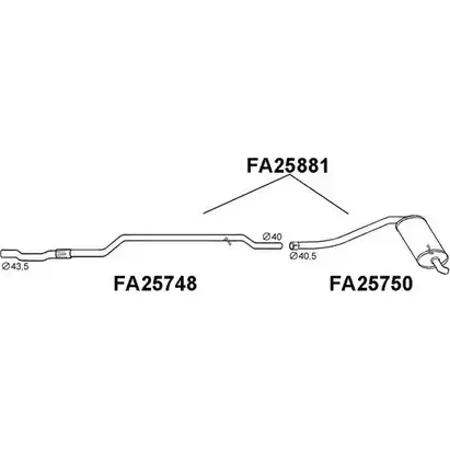 Задний глушитель VENEPORTE P6Z51 2705866 69E JB8 FA25881