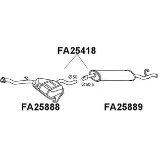 Задний глушитель VENEPORTE FA25889 2705874 5 H8J3T9 ZHY221