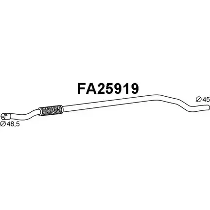 Выхлопная труба глушителя VENEPORTE VQF3OBN 2705900 FA25919 YN1D4 O изображение 0
