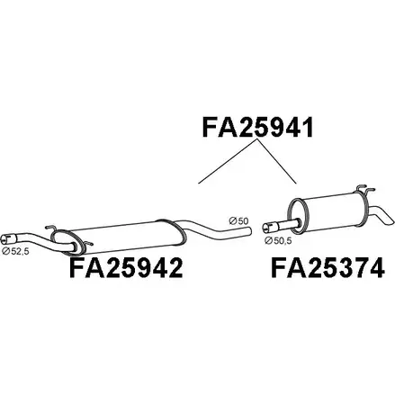 Задний глушитель VENEPORTE D1ARVJ 31 PWMQS FA25941 2705916