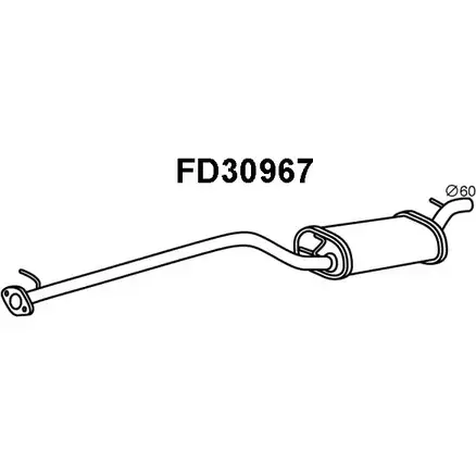 Задний глушитель VENEPORTE FD30967 1DUPL IPKDV 77 2706632 изображение 0