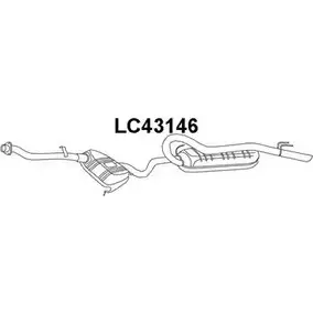 Задний глушитель VENEPORTE LC43146 HUEK H 2707140 OHLQI