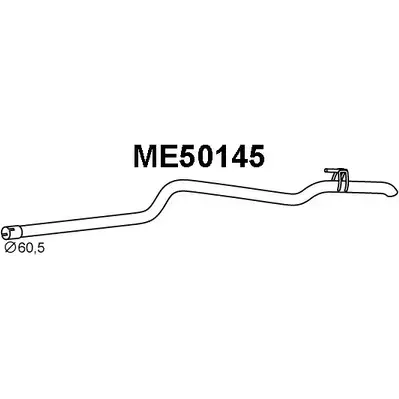 Выхлопная труба глушителя VENEPORTE ME50145 5Z9WQ 2707438 7MM 87