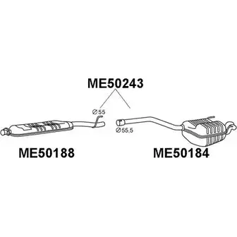 Задний глушитель VENEPORTE X WIGCRL ME50243 2707519 SC93M00