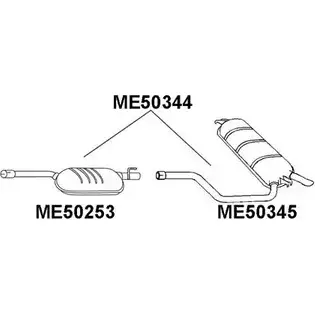 Задний глушитель VENEPORTE D 119U9 2707608 DRU8P5P ME50345 изображение 0