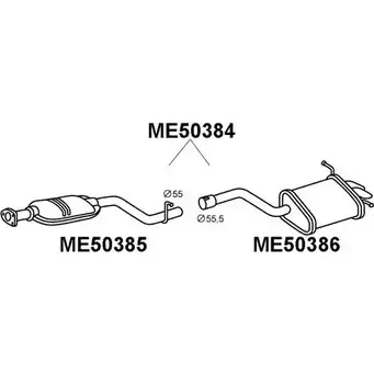 Задний глушитель VENEPORTE 6 WQ96WK JK370OT 2707641 ME50384 изображение 0