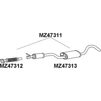 Задний глушитель VENEPORTE CTH6H 51 E1YAN 2708064 MZ47313 изображение 0