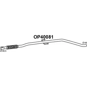 Выхлопная труба глушителя VENEPORTE Q8 MJR1 H8K2KTM OP40081 2708519