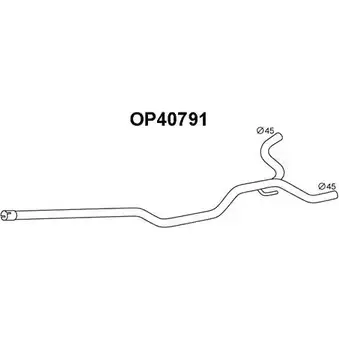 Выхлопная труба глушителя VENEPORTE 2708993 A69B9 51X5N H8 OP40791 изображение 0