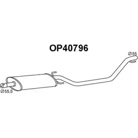 Передний глушитель VENEPORTE OP40796 TEN77SP 2708998 15 O9EC