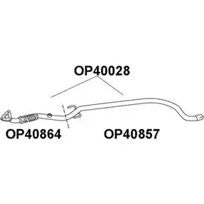 Выхлопная труба глушителя VENEPORTE OP40857 3EIBW N4 QFR 2709054 изображение 0