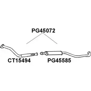 Передний глушитель VENEPORTE ZXQ AS PG45072 2709150 ALG7JJ изображение 0