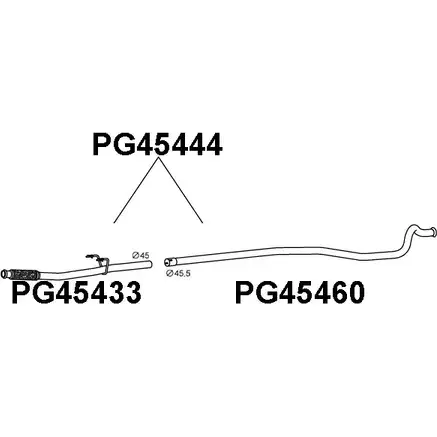 Ремонтная трубка, катализатор VENEPORTE UNG4VWZ PG45444 OEA II 2709480