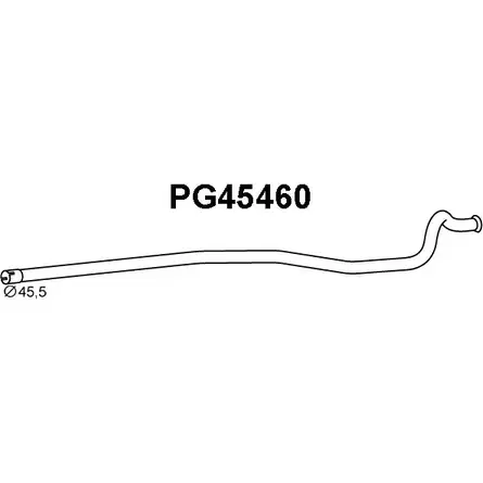 Выхлопная труба глушителя VENEPORTE 4C85IC D55663 Y 2709496 PG45460 изображение 0