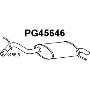 Задний глушитель VENEPORTE 2709641 PG45646 DZ 6S5 OH3QBB3