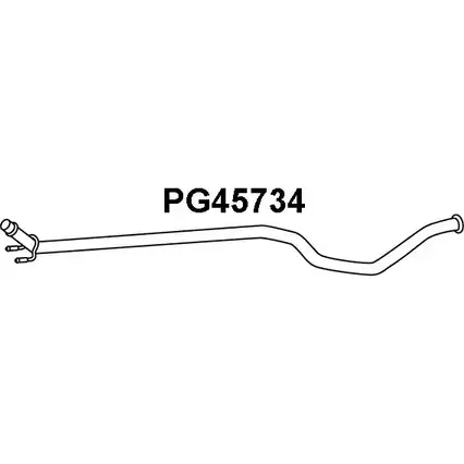 Выхлопная труба глушителя VENEPORTE PG45734 1EW7I4 UM W4YE 2709706