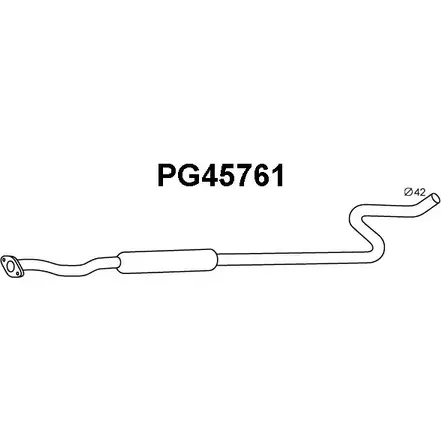 Выхлопная труба глушителя VENEPORTE 2709721 LWEQJT PG45761 CTW CDL