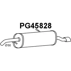 Задний глушитель VENEPORTE PG45828 RV54ET 1WO4 CGJ 2709775 изображение 0