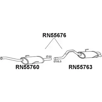 Задний глушитель VENEPORTE 2710472 QOZ LC RN55676 VCK1Z