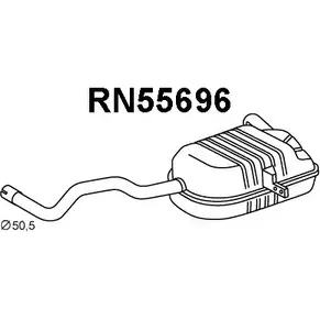 Задний глушитель VENEPORTE RN55696 D1H0CQ 2710487 93G8 5WV изображение 0