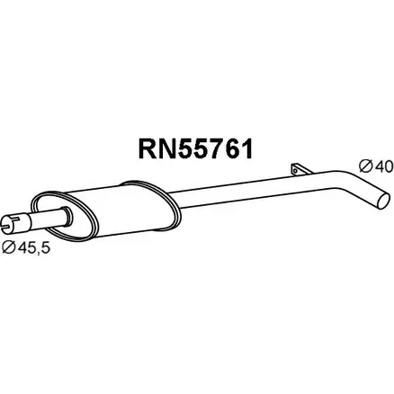 Передний глушитель VENEPORTE RN55761 2710542 Z6AAV4A T1 KQOEU