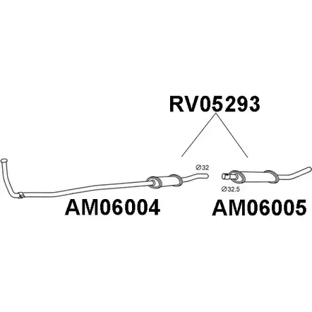 Задний глушитель VENEPORTE 2710873 8RLI NLL RV05293 1HICFEN изображение 0