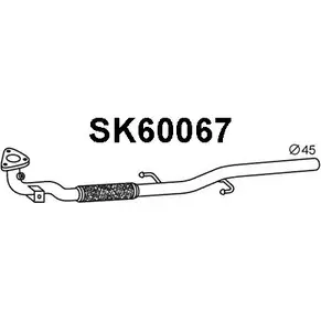 Выхлопная труба глушителя VENEPORTE 2711036 5F2OSWM 7Z9WJ A SK60067 изображение 0