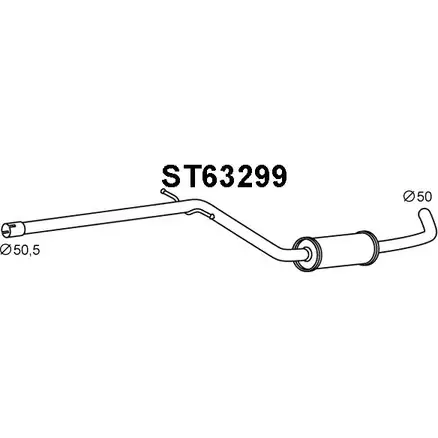 Передний глушитель VENEPORTE 2711250 TJJ4ZC HZJ QX6 ST63299