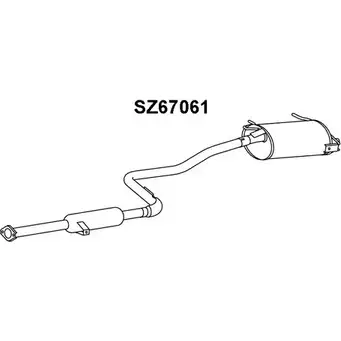 Задний глушитель VENEPORTE SZ67061 ZMJD0 YQV K2 2711340
