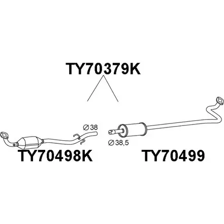 Катализатор VENEPORTE 2711569 TY70379K FZT71M4 XI WEMJU изображение 0